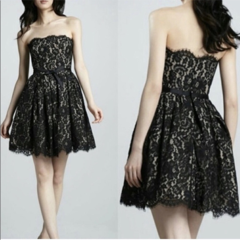 Robert Rodriguez X Neiman Marcus X Target Dress  Sz 8 Strapless Black Lace Party